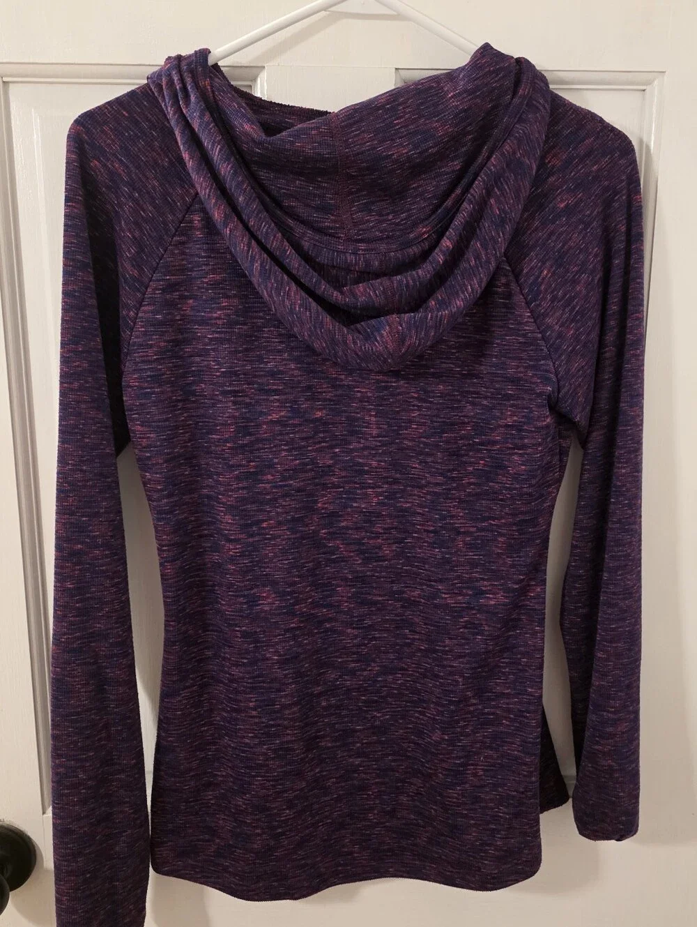 Columbia Women’s Purple and Pink Space-Dye Cowl Neck Sweater